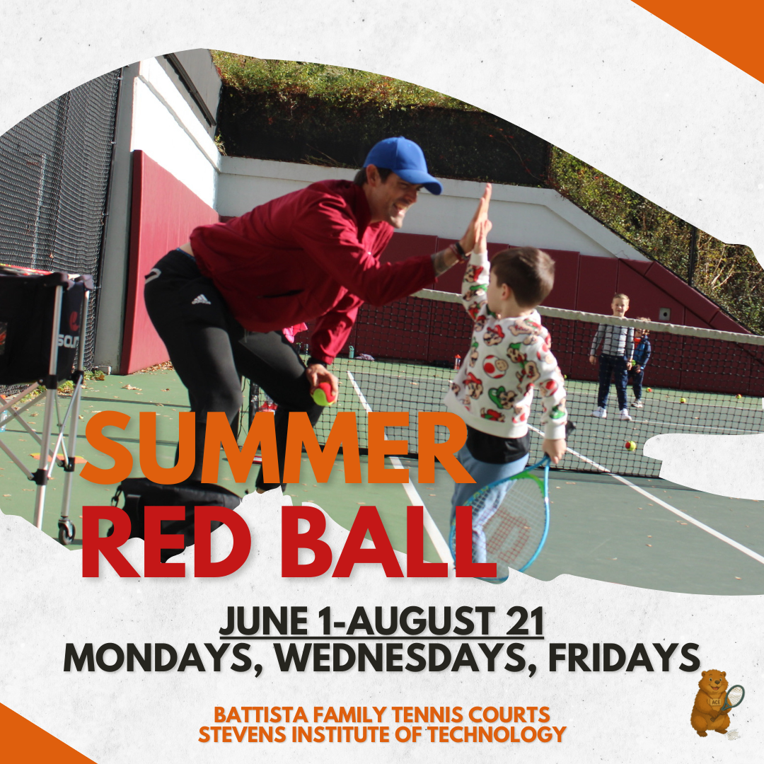 Summer Red Ball Tennis for Kids, Hoboken (Ages 4-7), 8:30-11:30 am